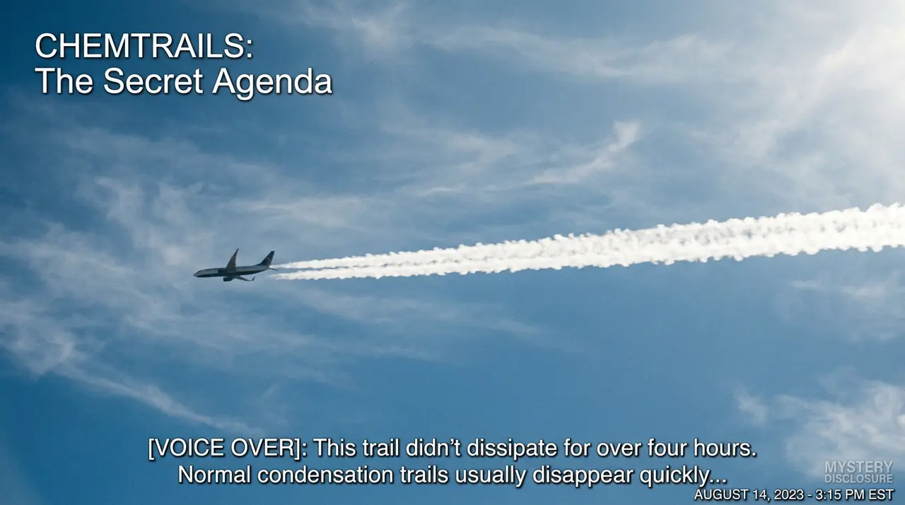 Plane leaving trails