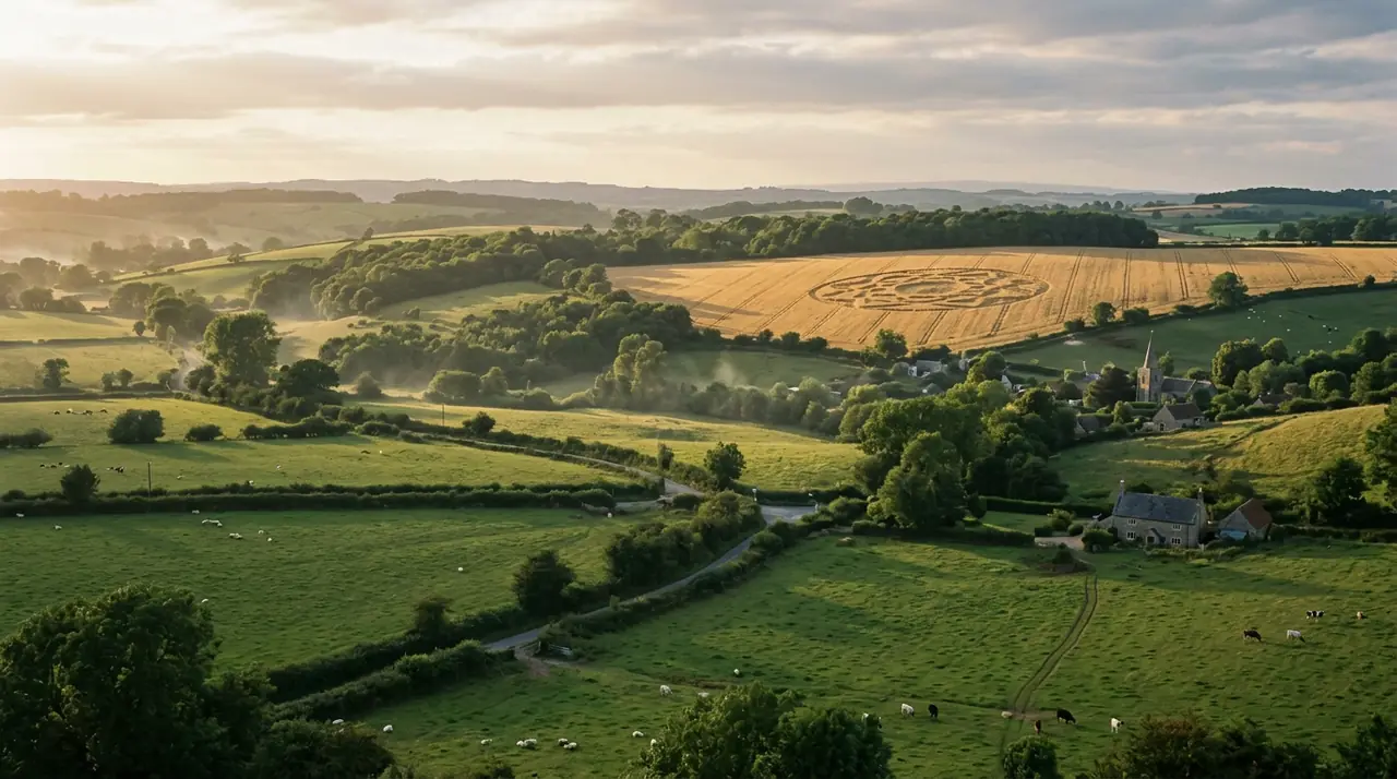 Crop circles countryside